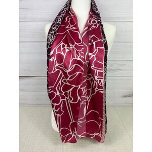 Anne Klein Scarf Pink Floral Print Fashion Accessory